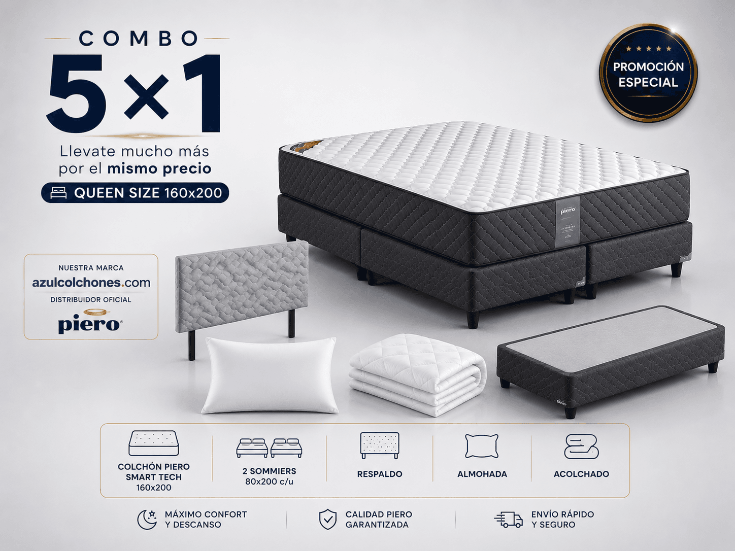 Combo Smart Tech Queen - Imagen 1 de 1